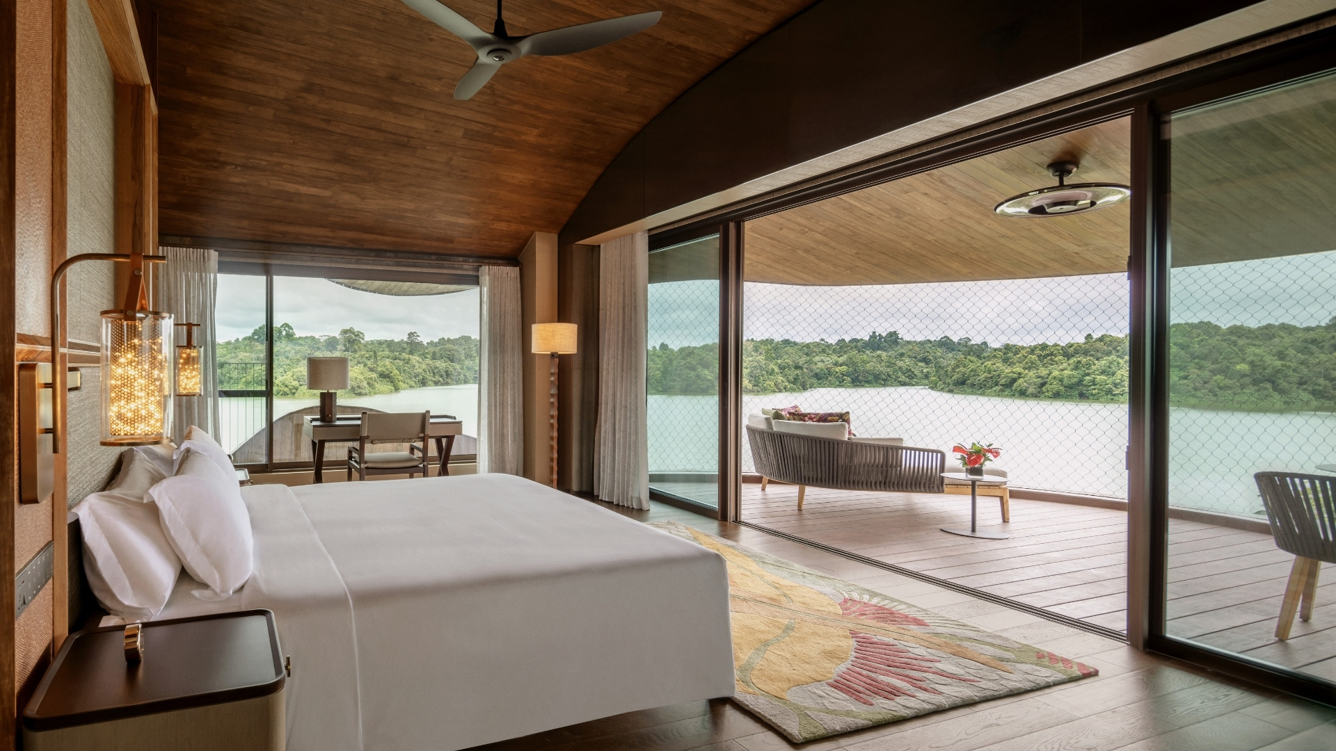 Inspired by a seed pod, the Mandai Sanctuary Treehouse blends nature-inspired architecture with modern luxury. Experience the grandeur of our Mandai Sanctuary Treehouse, which offers a luxurious escape in nature. 